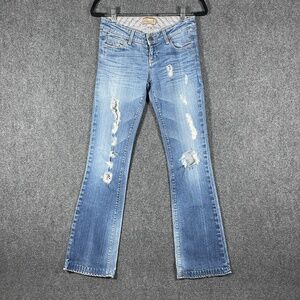 VTG Y2K Paige Denim Low Rise Bootcut Laurel Canyon Distressed Size 26x33 #1672